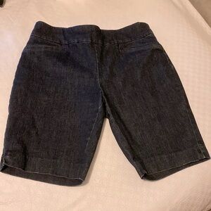 Denim Pull On Shorts 8P Croft & Barrow 15”W x 18”L Rise 10.5”  Stretch